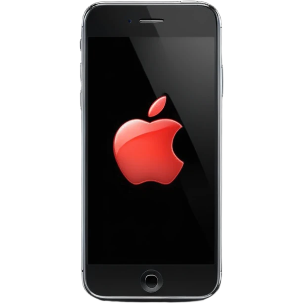 iPhone Apple logo on a black phone screen emoji