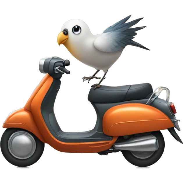 bird on moped emoji