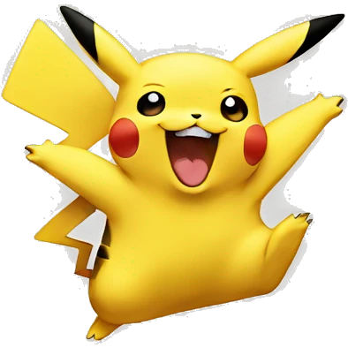 Pikachu laughing emoji