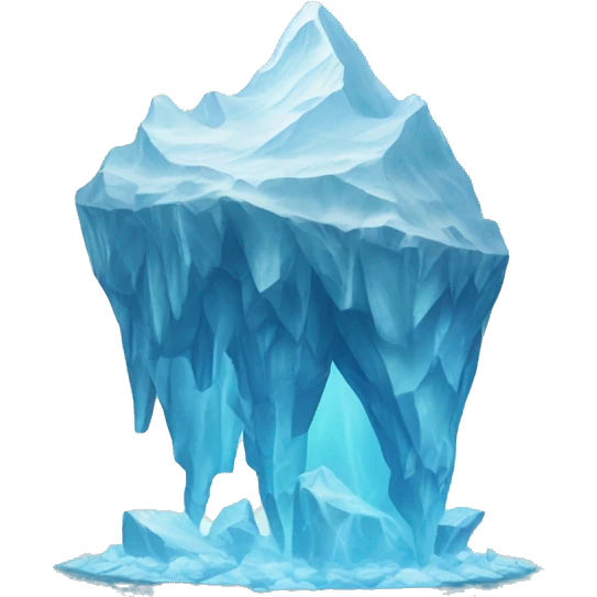 Iceberg in mystical water emoji