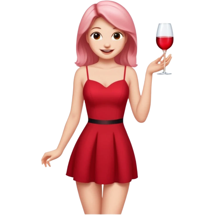 Rosé with short sexy red dress emoji