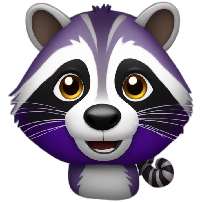 Racoon Aubergine emoji