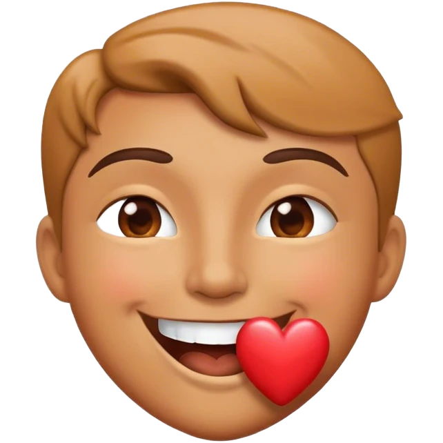 Smile with a Heart an give a Kiss emoji
