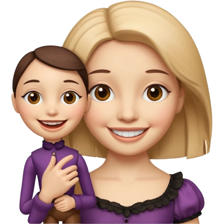 Icon for Puppet Theater: a girl puppet body with puppet face emoji