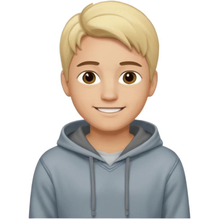 Kjekk gutt (lys i huden) som har pynta seg. Har på seg Jeans og grå hette genser og håret skal være  midtskill og fargen på håret er blondt. Litt øyevipper men ikke mye og litt mørke brun. Skal se HOT Å SEXY UT smile mer!!! emoji