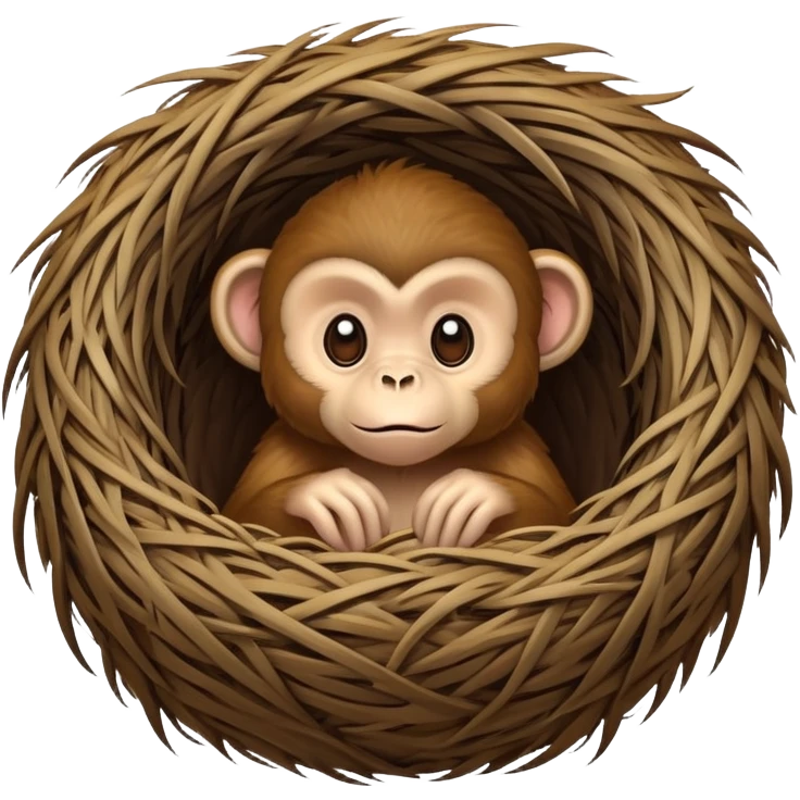 Monkey in the  nest emoji