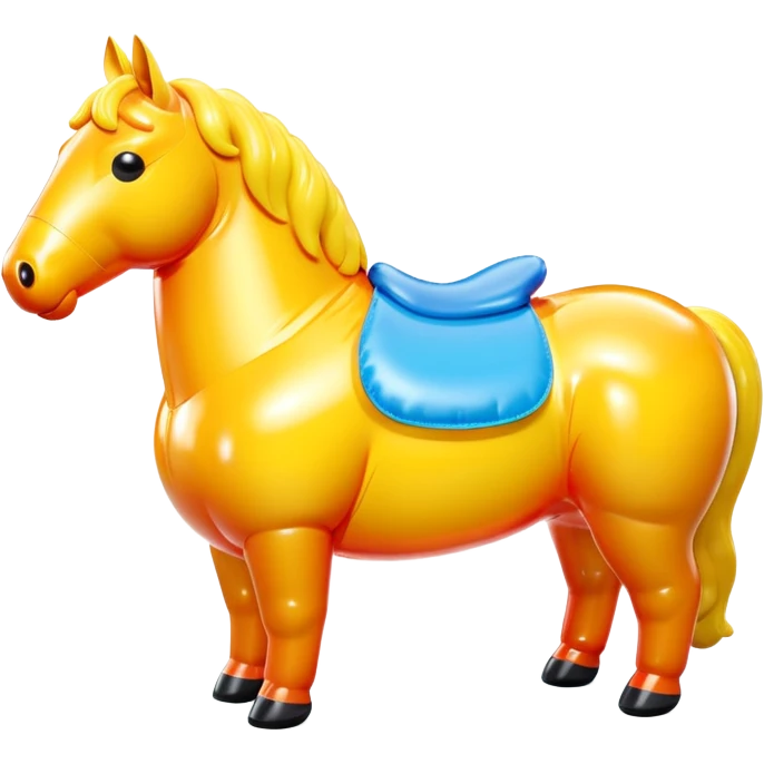   jeff koons style inflatable vinyl figure fat horse  emoji