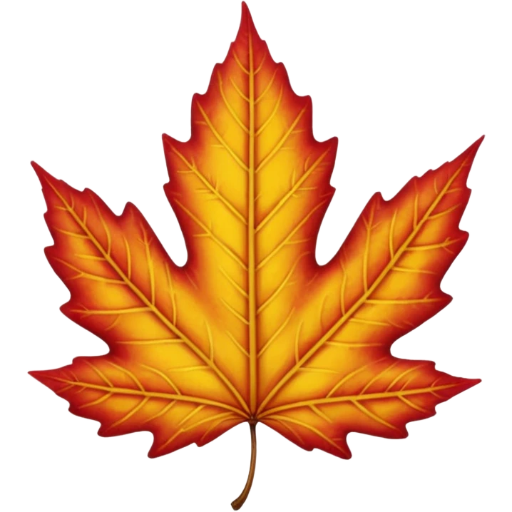 yellow and red leaf  emoji