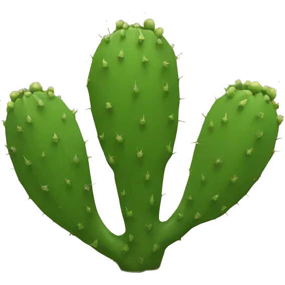 round Nopal without pot emoji