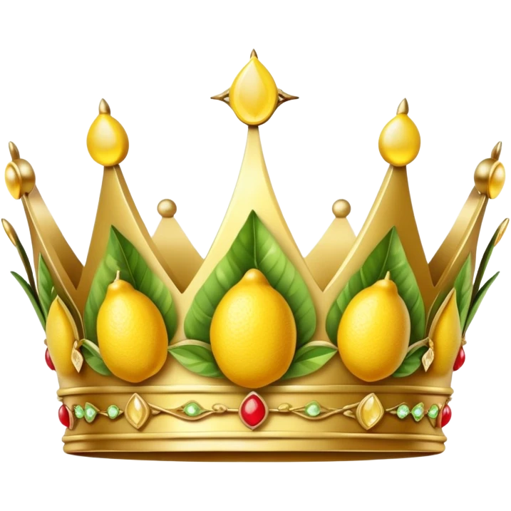 crown with lemon emoji