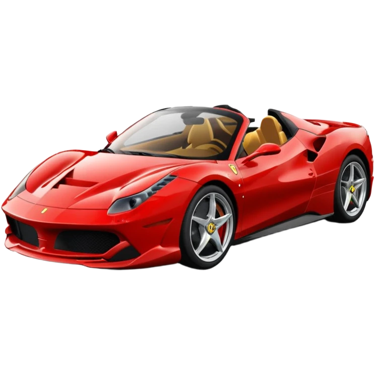 Red Ferrari sports car emoji