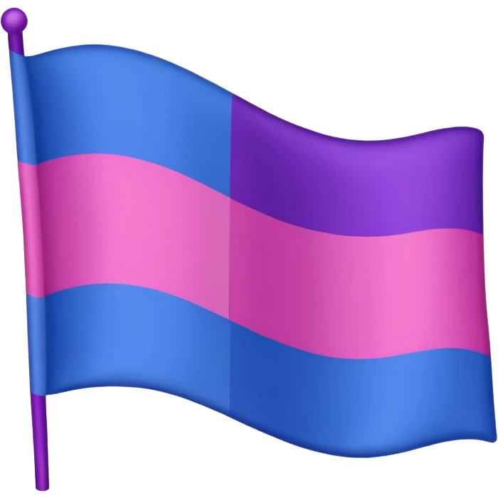 A bisexual flag 🩷💜💙 emoji