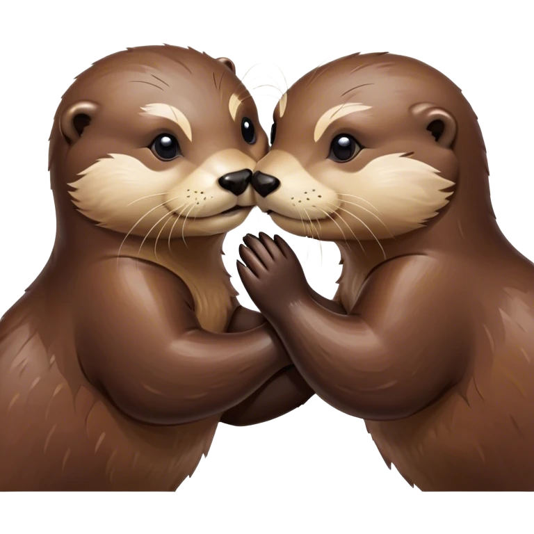 Kissing otters  emoji