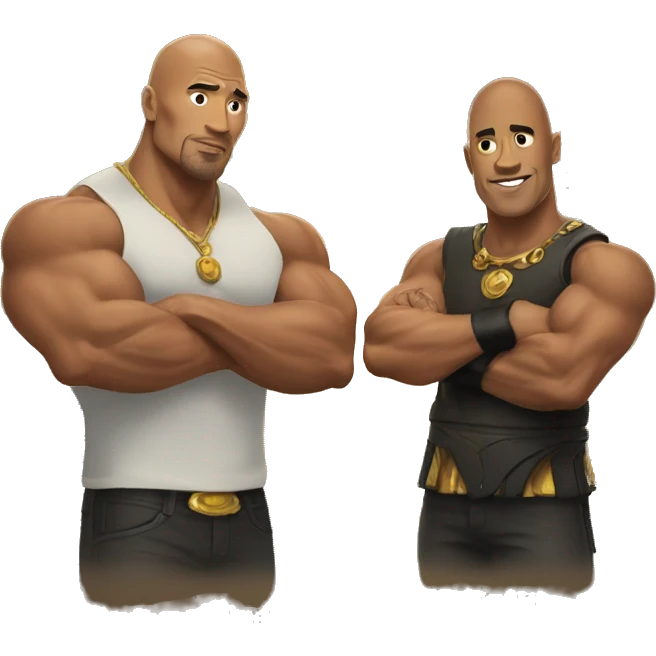 The rock and midas emoji