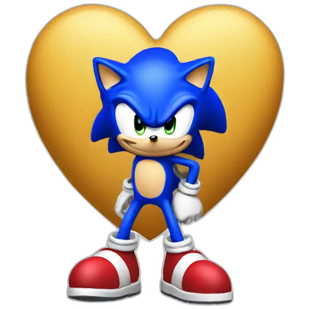 sonic in love  emoji