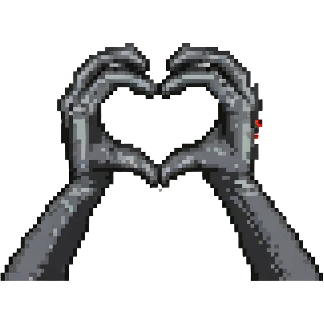 two hands forming a heart emoji