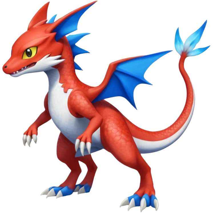 Gabite-Veemon-Digimon-Latias-Peppercat-Pokémon-Flamedramon-fusion-animal-hybrid-creature, Full body  emoji