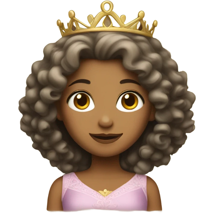 Princess with curly hair emoji