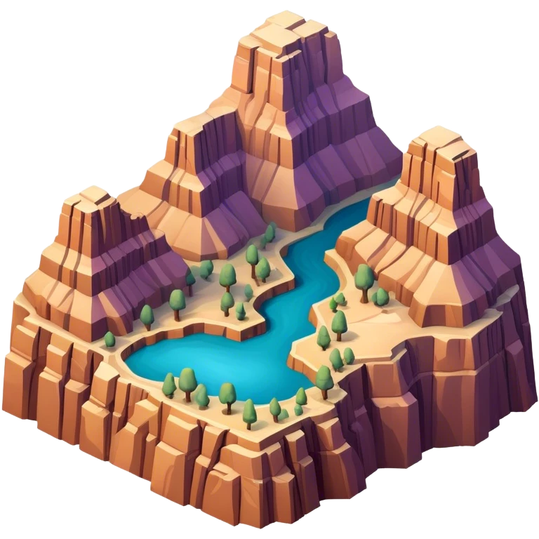 Isometric Grand Canyon terrain emoji