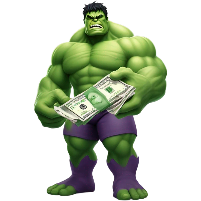 Hulk offering money emoji
