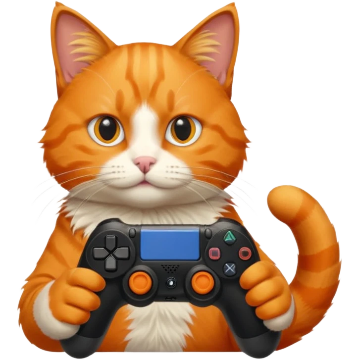 orange cat homme-avec-manette-ps4 emoji