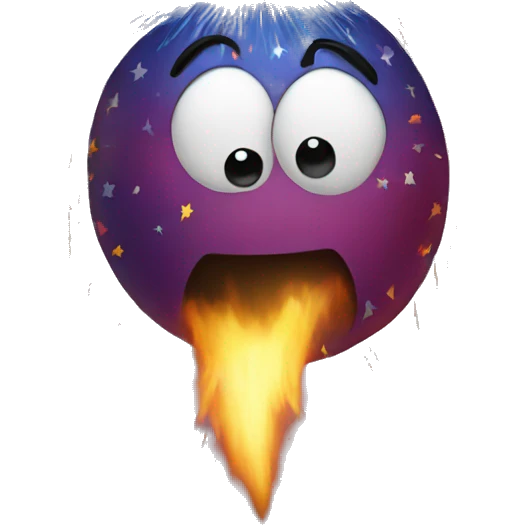 firework with face on emoji