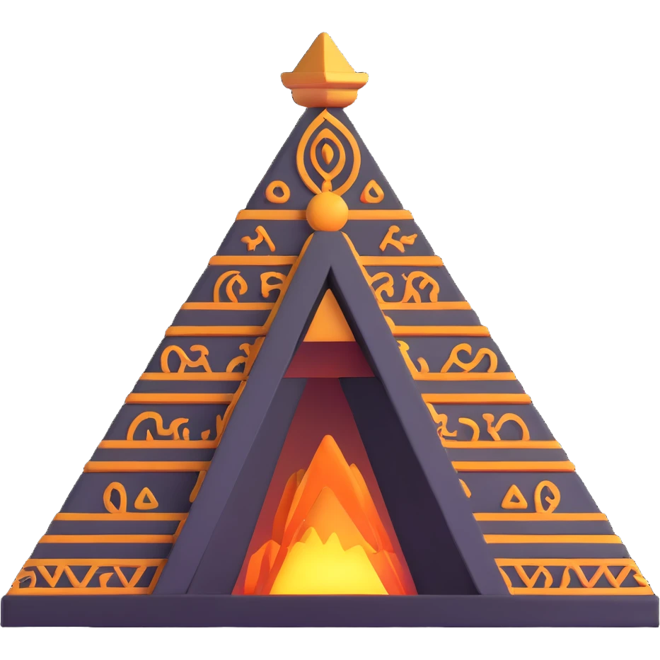 Toltec pyramid with ornate carvings emoji