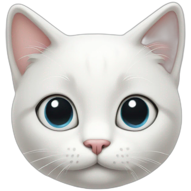 cute white cat emoji