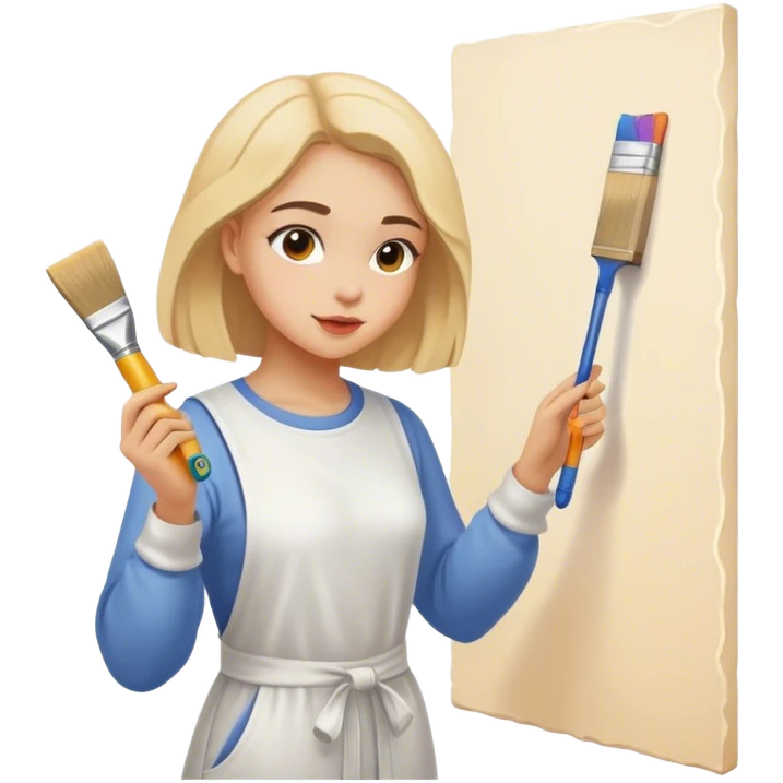 Girl painting walls  emoji