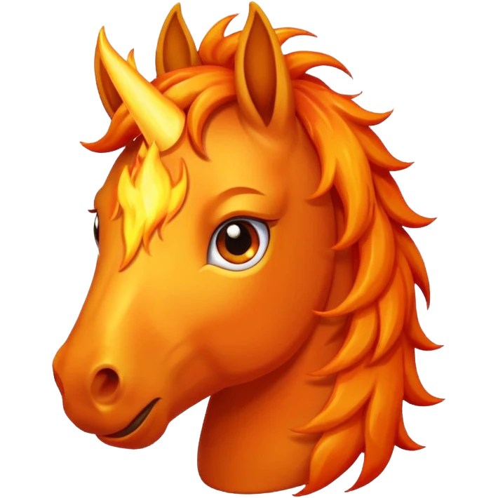 Worried fire horse emoji  emoji