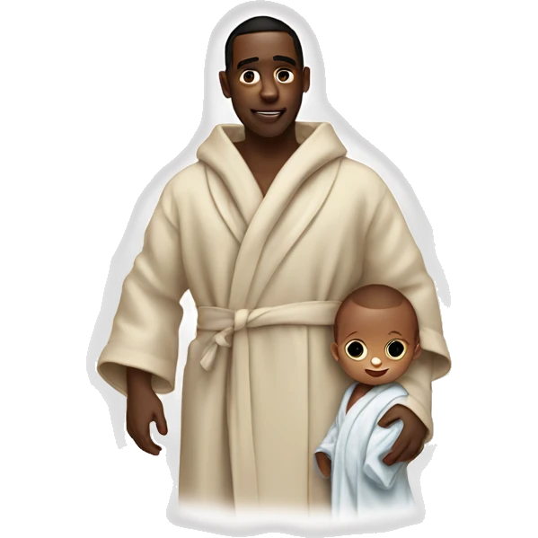 Diddy with a robe and a baby emoji