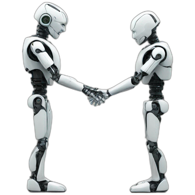 human and robot handshake emoji