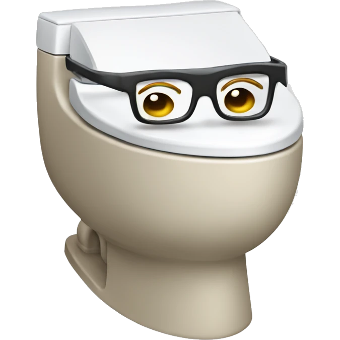 skibidi toilet with glasses emoji