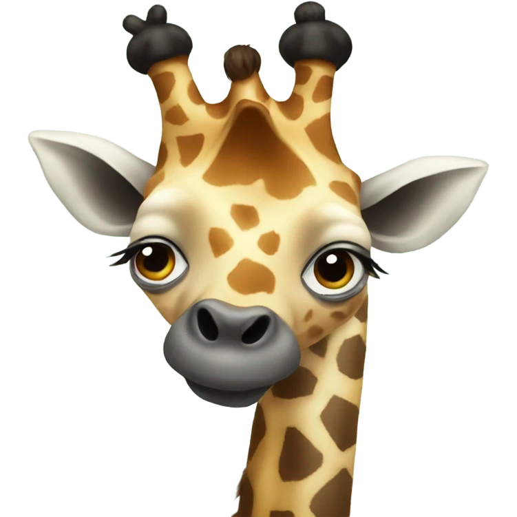 Giraffe with a panda emoji