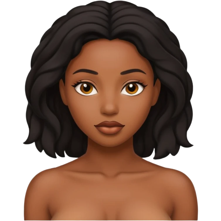 Femme nue noire emoji