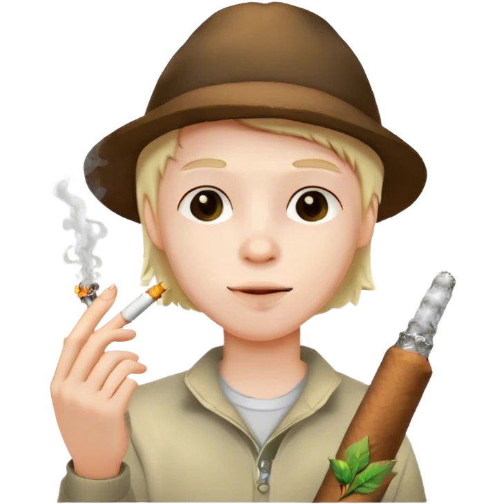 Kid smoking weed emoji