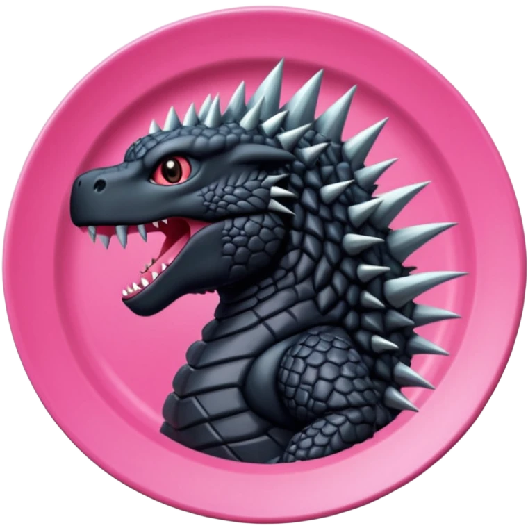 Godzilla Evolved pink plates black scales emoji