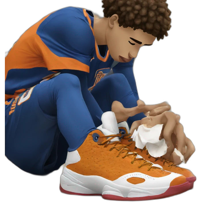 Lamelo Ball eating a shoes emoji