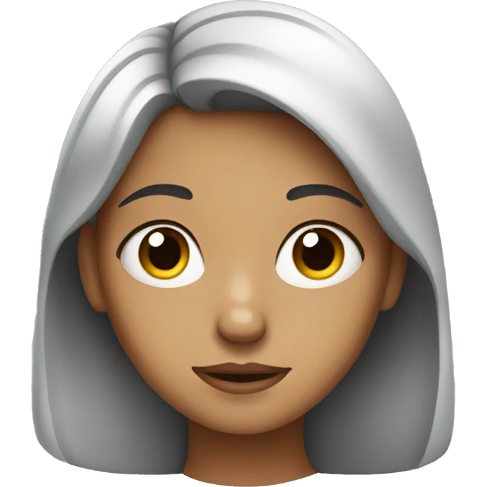 The girl has a face of uncertainty emoji