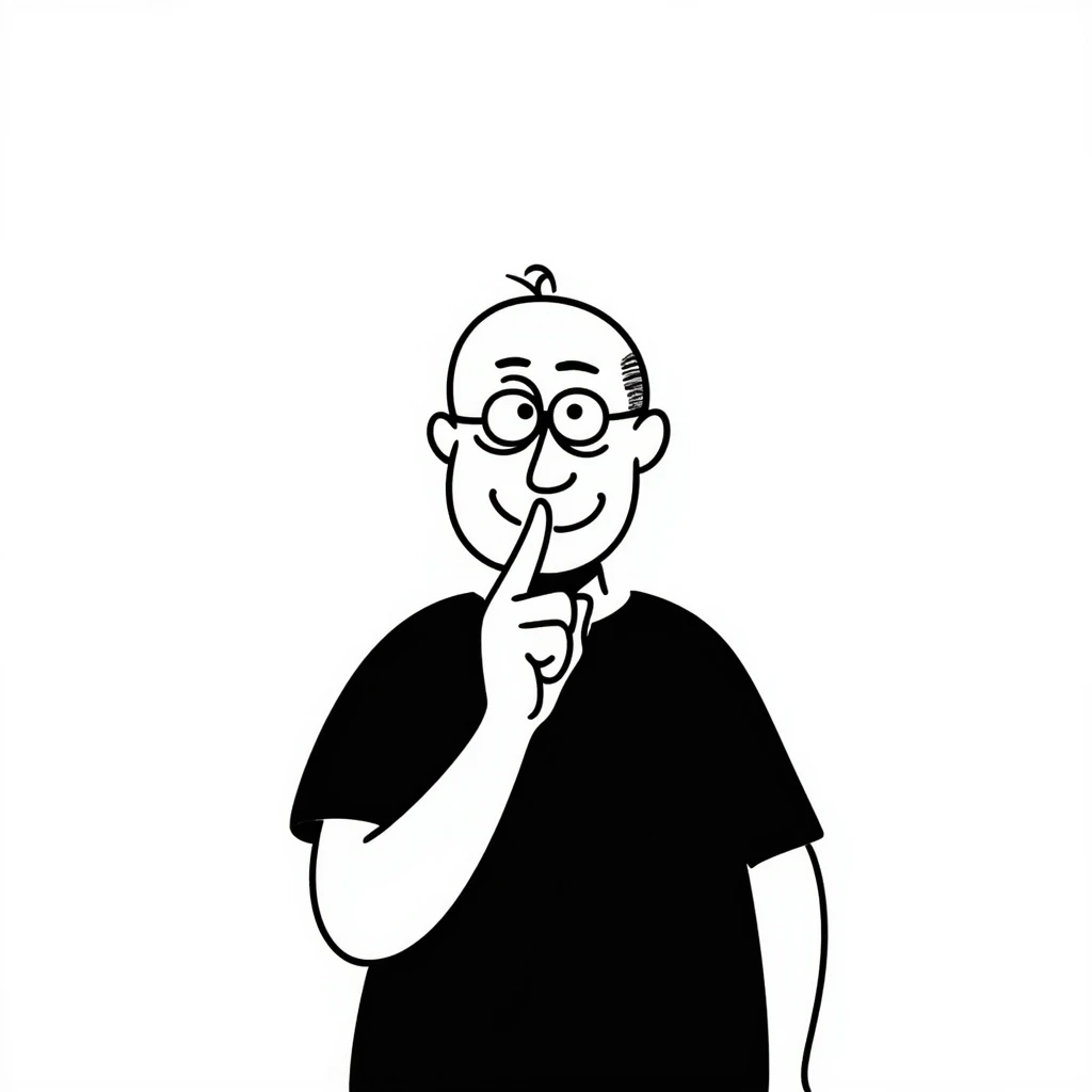 bald guy with glasses picking his nose emoji