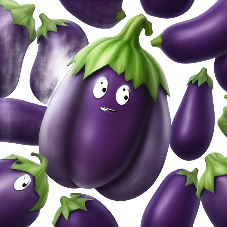 An exploding eggplant  emoji