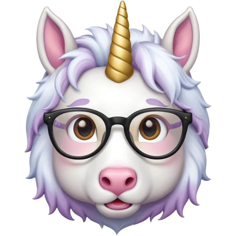 unicorn face with glassess emoji