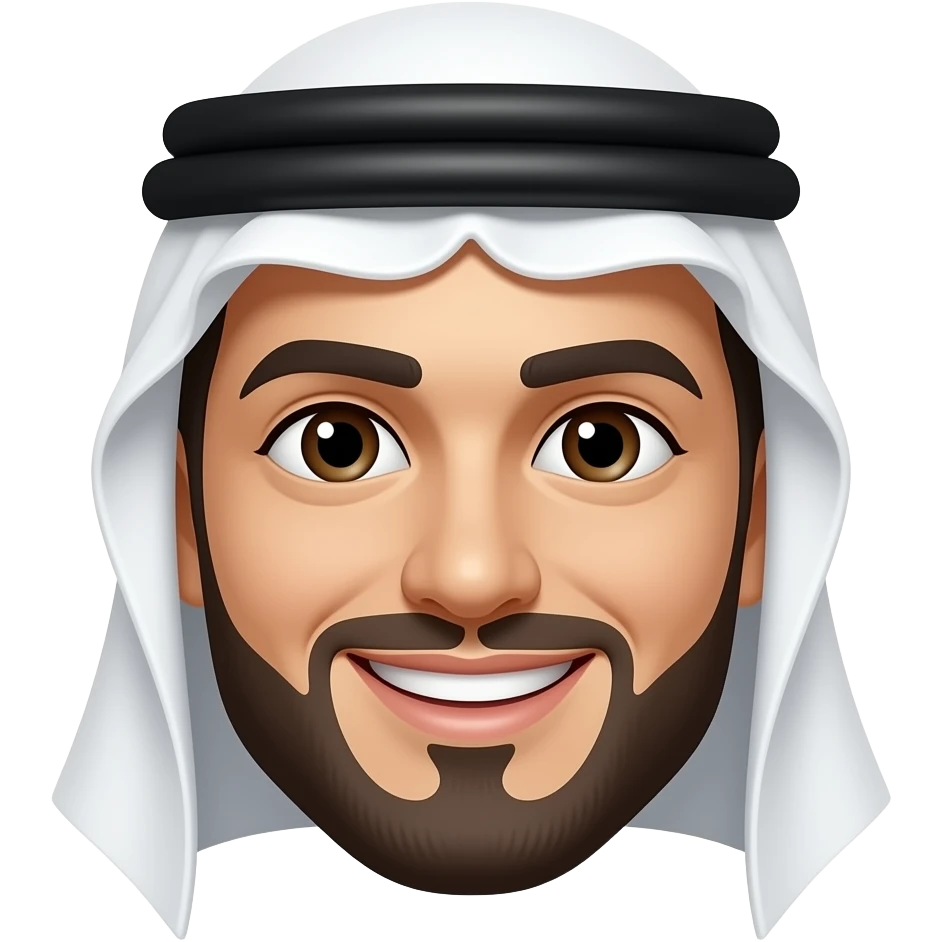 Rostro de árabe sonriente emoji