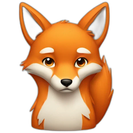 Sad fox emoji