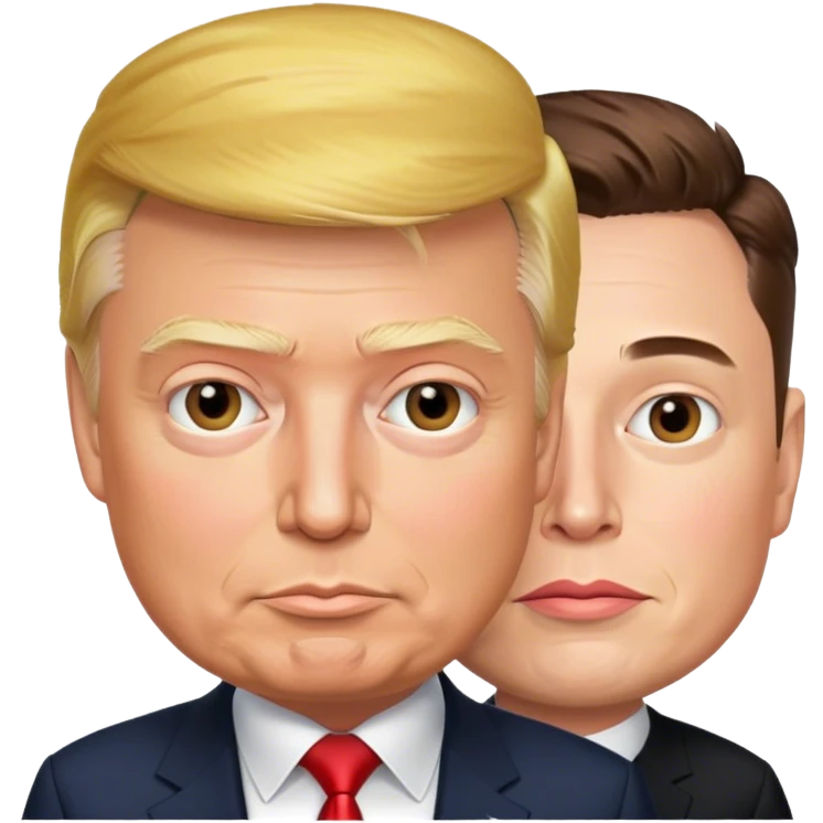 Trump mit Elon Musk emoji