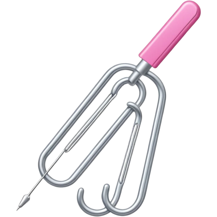 Paperclip pink needle emoji
