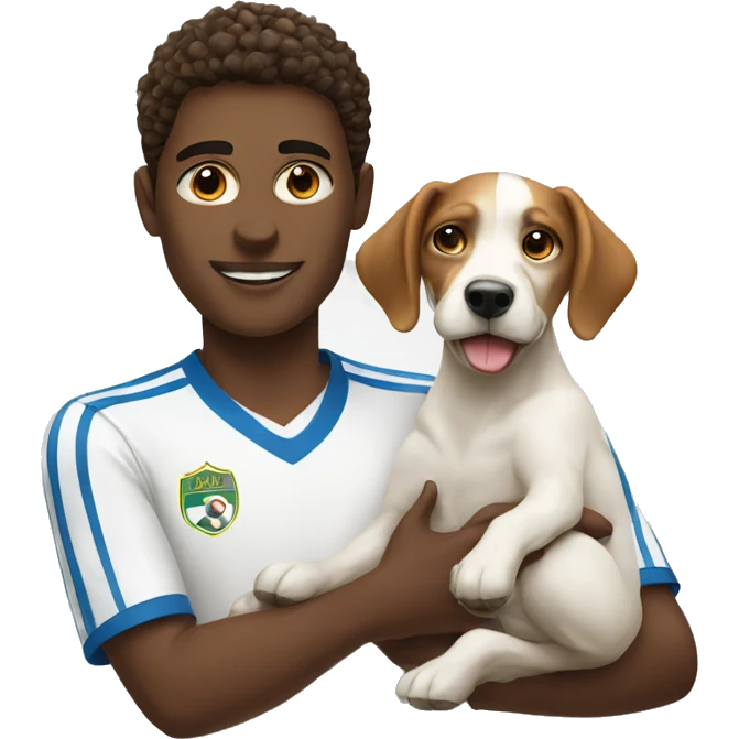 a soccer player with a dog emoji