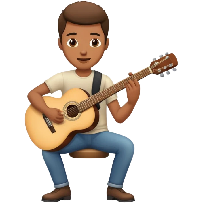 Mec avec une guitare emoji
