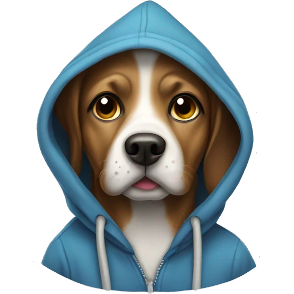Dog wearing a hoodies  emoji