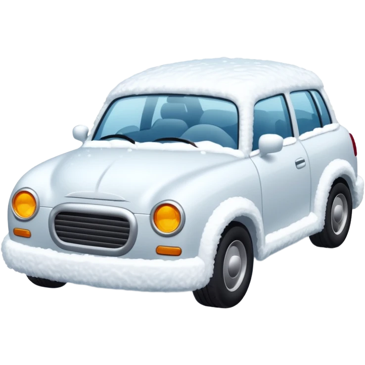 car covered in more snow emoji